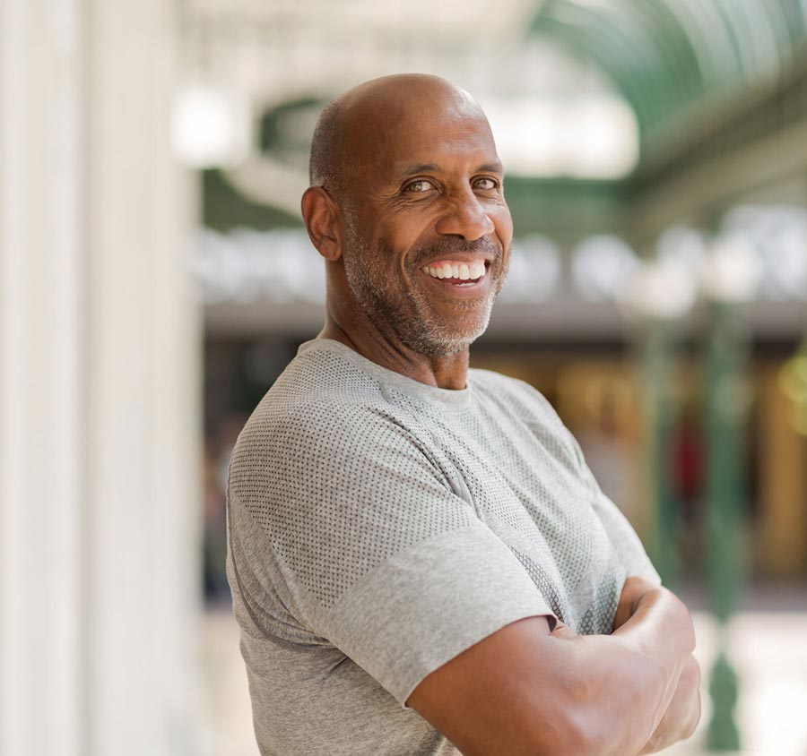 African male smiling